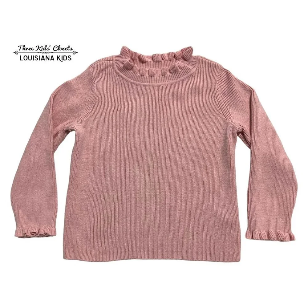 Baby Gap 4Y Pink Ribbed Mock Neck Top